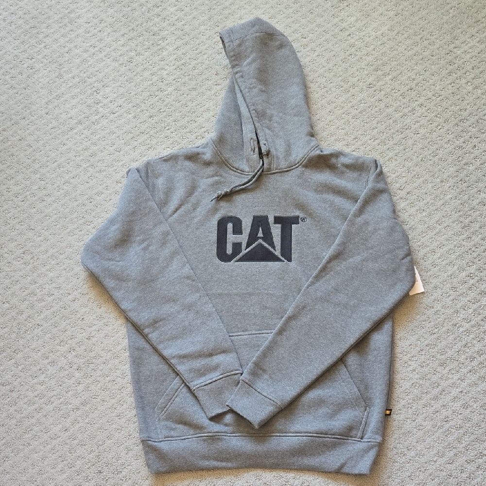 Caterpillar CAT Gray Hooded Sweatshirt (New W/ Tags)